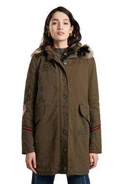 Desigual Womens CHAQ_Lisboa Parka, Green, M von Desigual