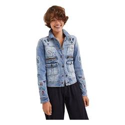 Desigual Womens CHAQ_Oakland Jeansjacke, Blue, M von Desigual