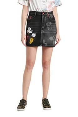 Desigual Womens FAL_Mickey Skirt, Faded Black, 34 von Desigual