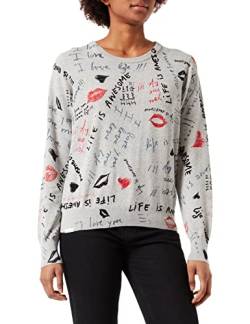 Desigual Womens JERS_BUTSET Pullover, Black, XL von Desigual