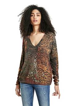 Desigual Womens JERS_Tanzania Pullover Sweater, Green, S von Desigual