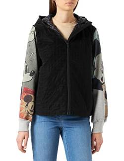 Desigual Womens Padded_Mickey Comic Steppjacke, Black, XS von Desigual