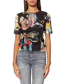 Desigual Womens TS_BRUSELAS T-Shirt, Black, M von Desigual