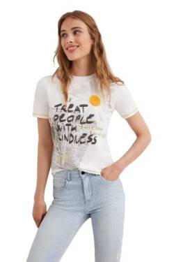 Desigual Womens TS_Daisy T-Shirt, White, S von Desigual