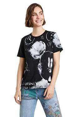 Desigual Womens TS_Mickey T-Shirt, Black, XS von Desigual