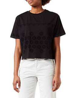 Desigual Womens TS_Padel T-Shirt, Black, XXL von Desigual