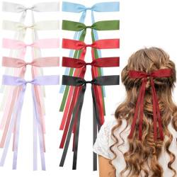 Desikixudy 20 StüCk Haarschleifen für Frauen, Haarband-Haarschleifen mit Langem Schwanz, SüßE Haarschleifen-Clips, Haarspangen für Damen-Accessoires von Desikixudy