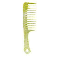 Desikixudy Breiter Zahnkamm, leistungsstarker langer Haarstyling-Werkzeugkamm, antistatisch, Haarschneidekamm für Friseursalon, Grün von Desikixudy