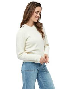 DESIRES Damen Gea Pullover mit Knöpfen Weiß L von Desires