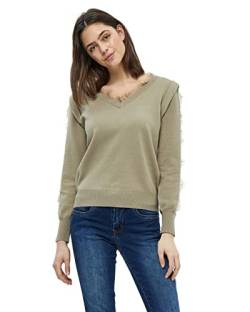 DESIRES Damen Kaiona Spitzenpullover Beige Xs von Desires