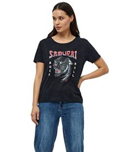 Desires Astrid Kurz Ärmel Print T-Shirt Tshirt Damen In Schwarz Herbst Bluse Damen Größe S von Desires