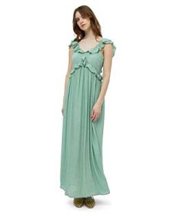 Desires Damen Dicte Maxikleid mit Trägern und Rüschen, 3006 Lichen Mint, M von Desires