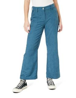 Desires Damen Florence Crop-Hose aus Cord Kurze Cordhose, 1176 Crystal Teal, 36 von Desires