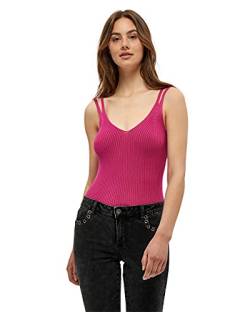 Desires Geisha Rib Damen Top Größe M | Pink Top Damen | Basic Damen Unterhemden Ohne Ärmel | Trägertop Damen | Frühling Damen Oberteile von Desires