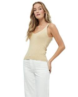 Desires Geisha Rib Damen Top Größe S | Beige Top Damen | Basic Damen Unterhemden Ohne Ärmel | Trägertop Damen | Frühling Damen Oberteile von Desires