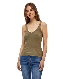 Desires Geisha Rib Damen Top Größe S | Grünes Oberteil Damen | Basic Damen Unterhemden Ohne Ärmel | Trägertop Damen | Frühling Damen Oberteile von Desires