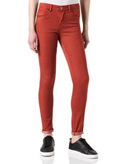 Desires Lola Garment Dye Midwaist Damen Jeans Größe 31 | Rotes Jeans Damen | Damen Jeans Stretch Mittel Tailliert | Jeanshose Damen Mit Enger Passform | Allseitige Hose Damen Mit Taschen von Desires