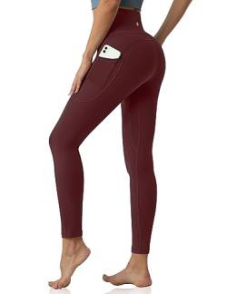 Desol Damen Yogahose mit 3 Taschen,Hohe Taille Sport Leggings Lange Yoga Pants Blickdicht Yogatights Fitnesshose von Desol