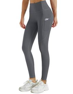 Desol Damen Yogahose mit 3 Taschen,Hohe Taille Sport Leggings Lange Yoga Pants Blickdicht Yogatights Fitnesshose von Desol