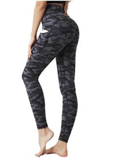 Desol Damen Yogahose mit 3 Taschen,Hohe Taille Sport Leggings Lange Yoga Pants Blickdicht Yogatights Fitnesshose von Desol