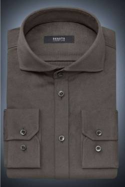 Desoto Luxury Slim Fit Jerseyhemd khaki, Einfarbig von Desoto