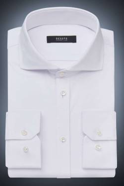 Desoto Luxury Slim Fit Jerseyhemd weiss, Einfarbig von Desoto