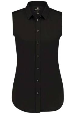 Desoto Slim Fit Bluse schwarz, Einfarbig von Desoto