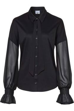 Desoto Slim Fit Bluse schwarz, Gemustert von Desoto