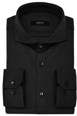 Desoto Slim Fit Hemd schwarz, Einfarbig von Desoto