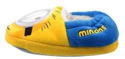 Despicable Me Minions Shakey Eye Hausschuhe, Blau - Blau/Gelb - Größe: 34 EU von Despicable Me