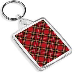 Ziel Vinyl Keyrings Red Tartan Schlüsselanhänger Scottish Kilt Stoff Schottland Schlüsselanhänger Geschenk # 15842 von Destination Vinyl Keyrings