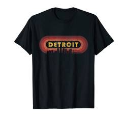 Detroit Vintage Retro 70er Jahre Hemd Detroit Skyline 313 Tage Geschenk T-Shirt von Detroit 313 Apparel