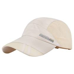 Detwen Baseball Cap Atmungsaktive Snapback Caps Sommer Schirmmütze Sonnenschutz Beige von Detwen