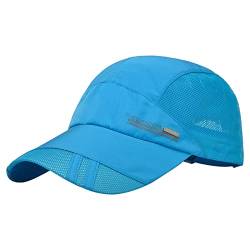 Detwen Baseball Cap Atmungsaktive Snapback Caps Sommer Schirmmütze Sonnenschutz Blau von Detwen