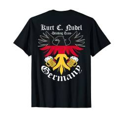 Sauf Trikot Deutschland Drinking Team, Kurt C. Nudel T-Shirt von Deutschland Sauf Trikot & Mallorca Party C.o.
