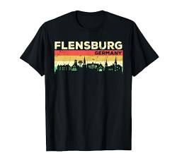 Mein Flensburg Skyline Deutschland Heimat Stadt Souvenir T-Shirt von Deutschland Urlaub Reisen Geschenk