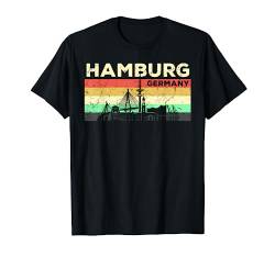 Mein Hamburg Skyline Deutschland Heimat Stadt Souvenir T-Shirt von Deutschland Urlaub Reisen Geschenk