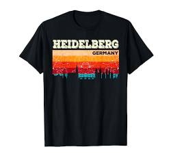 Mein Heidelberg Skyline Deutschland Heimat Stadt Souvenir T-Shirt von Deutschland Urlaub Reisen Geschenk