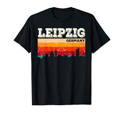 Mein Leipzig Skyline Deutschland Heimat Stadt Souvenir T-Shirt von Deutschland Urlaub Reisen Geschenk