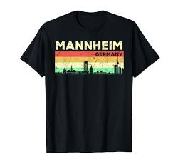 Mein Mannheim Skyline Deutschland Heimat Stadt Souvenir T-Shirt von Deutschland Urlaub Reisen Geschenk