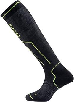 Devold Compression Merino Sock Schwarz - Merino Warme funktionale Merinowoll Kompressionssocken, Größe 35-37 - Farbe Bla von Devold