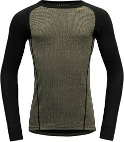 Devold Herren Duo Active Merino 210 Shirt Tshirt, Lichen/Kaviar, S von Devold