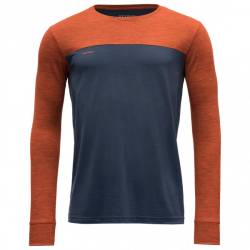 Devold - Norang Shirt - Merinolongsleeve Gr M blau/rot von Devold