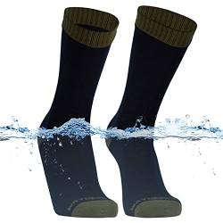 Dexshell Thermo-Socken über Ankle Länge, Schwarz und Olive, wasserdicht von Dexshell
