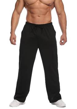 Deyeek Sporthose Herren Jogger Loose Jogginghose Sweatpants Outdoorhose Lange Baggy Hose Casual Freizeithose Pants Schwarz XXL von Deyeek