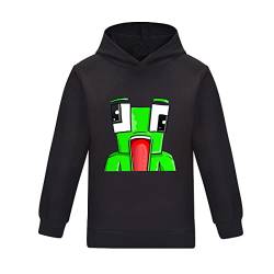 Dgfstm Kinder Jungen Mädchen Kinder Pullover Off Hoodie Langarm Hoody T-Shirts, Schwarz, 146 von Dgfstm