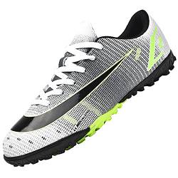 Dhinash Fußballschuhe Herren Outdoor Fussballschuhe Sportschuhe Athletics Trainingsschuhe Kinder Jugendliche Erwachsene Professionelle Football Schuhe Grau 35EU von Dhinash