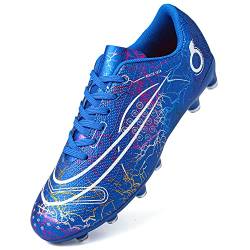 Dhinash Fußballschuhe Herren Stollen Fussballschuhe Kunstrasen Fussball Schuhe Spikes Trainingsschuhe Turnschuhe Outdoor Football Schuhe Blau Gr.41 von Dhinash