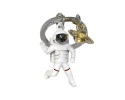 Dhink Astronaut Schlüsselanhänger, Weiß, goldfarben., 32 von Dhink