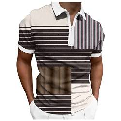 Poloshirt Herren Kurzarm Golf Sport Shirts Sommerhemd Männer Sommer Freizeit Poloshirts Für Herren Shirt Blusen Hemden Casual Einfarbig Shirt Sommer Hemd Shirt Business Hemden（M,2-Coffee） von Dhyuen